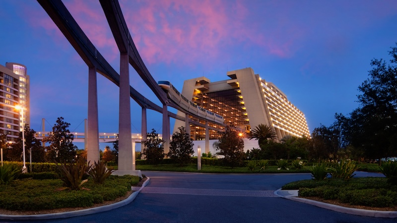 walt disney world contemporary hotel monorail