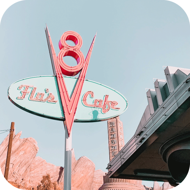 disneyland flo's v8 cafe